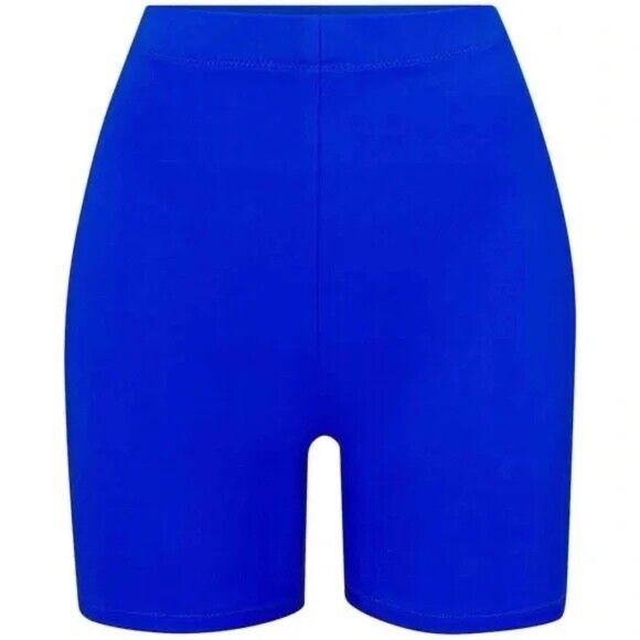 Skims Swim Mid Waist Shorts Cobalt Blue Small - Picture 1 of 6